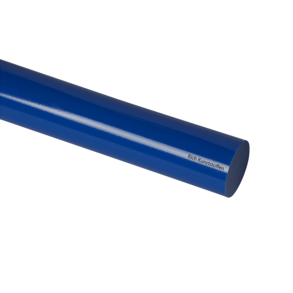 POM C staf blauw Ø 100mm | lengte 500 / 1000mm | FG EU 10/2011 & FDA 21