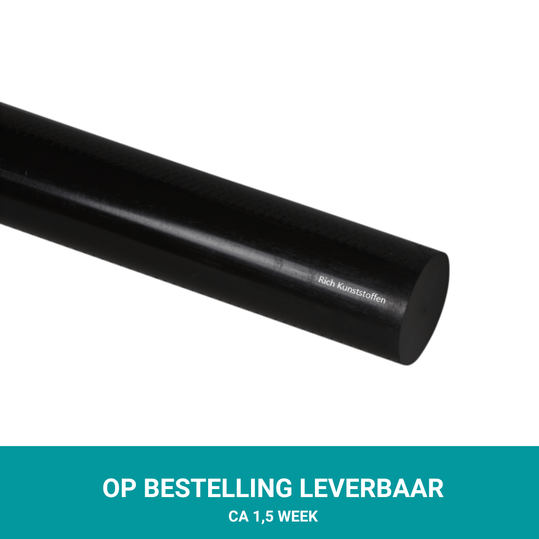 POM C staf zwart Ø 210 mm | lengte 1000 mm